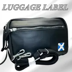 美品　LUGGAGE LABEL ラゲッジレーベル　ショルダーバッグ　青バッテン