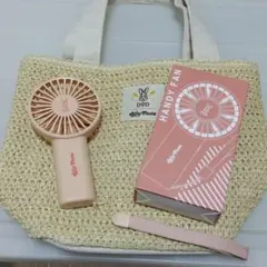 タイムセール！未使用品！DOD ハンディファン ピンク ミニトートのサムネイル