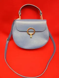 Borse in pelle　ブルー レザー ハンドバッグ ショルダー付のサムネイル