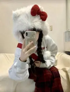 ハローキティ　shein キティ　帽子　ハット　被り物