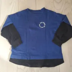 GU【110】重ね着風 長袖カットソー　ロンT