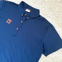 ✨美品✨ ピーマスゴルフ ポロシャツ ゴルフウェア XL ネイビー メンズ