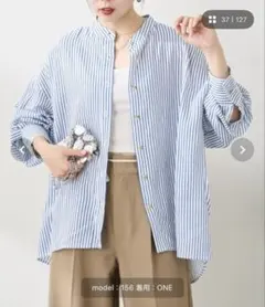 未使用　CIAOPANIC TYPY リネンレーヨンバンドカラーシャツ