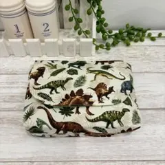 横入れお弁当袋【裏撥水】リアルな恐竜☆ハンドメイド 封筒型 マジックテープ