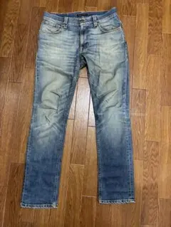 Nudie Jeans スリムストレート デニムパンツ W32 ブルー