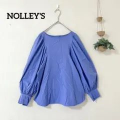 NOLLEY'S ボリュームスリーブ ブラウス プルオーバー 36 青のサムネイル