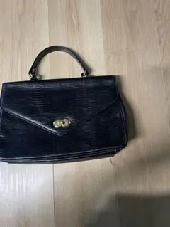 黒 クロコダイル　ハンドバッグ