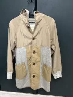 フード付きカジュアルジャケット ベージュグレー