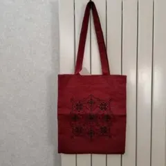 タグ付きサマンサモスモスの刺繍トートバッグ