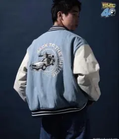 新品タグ付き★ニコアンドバックトゥザフューチャー刺繍スタジャン未使用BTTFのサムネイル