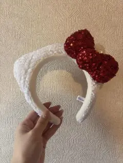 ユニバ スパンコール キティカチューシャ