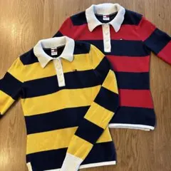 Tommy jeans 長袖ボーダーラガーシャツ　２枚
