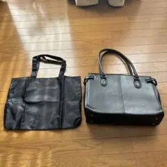 黒いビジネスバッグ 合成皮革製　付属品袋付き