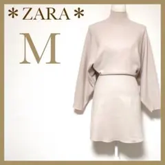 ザラ ハイネック ドルマンスリーブ ニットワンピース ミニワンピース