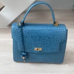 サマンサタバサクロコダイル型押しハンドバッグ