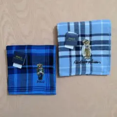ラルフローレン/【新品】 タオルハンカチ　2枚セット(水色、ブルー)