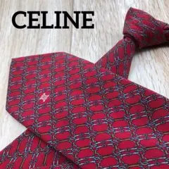 ✨極美品✨】CELINE セリーヌ ネクタイ グリーン ソリッド 無地 光沢