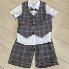 SHEIN フォーマルスーツ 6Y グレー系チェック