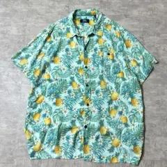 90s Havana Jim レーヨン100% アロハシャツ パイナップルのサムネイル