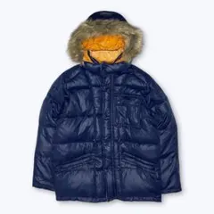 GAP ダウンジャケット リバーシブル S 紺 黄 2007 オールドギャップ