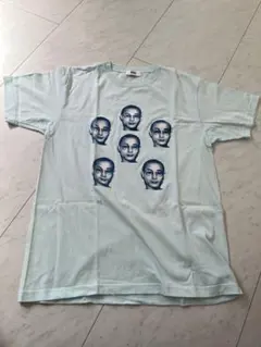 ARAKI ミントグリーン Tシャツ 顔プリント
