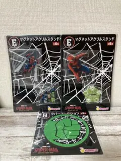 ハッピーくじ　スパイダーマン　マグネットアクリルスタンド　ラバーコースター