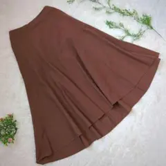 【GLOBAL WORK】レディース　ロングスカート　茶色　L　ポケット付き