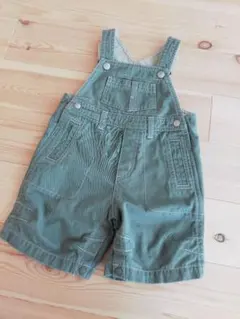【美品】bebe オリーブグリーン コーデュロイオーバーオール　80サイズ