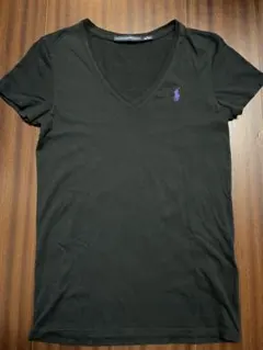 【美品】Ralph Lauren Sport ブラック Vネック Tシャツ S