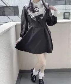 ヨークフリルリボンワンピース