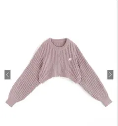 GRL ロゴ刺繍ケーブルニットショート丈カーディガン[k9311d]