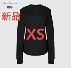 新品　ユニクロ　マメ　ヒートテックウールブレンドクルーネックT XS ブラック