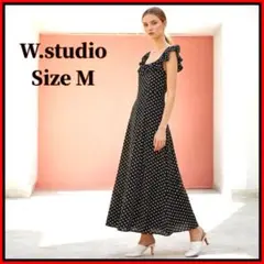 美品W.studio ドット柄 ノースリーブワンピース M 2way 水玉