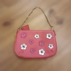 美品 MARY QUANT マリークワント ミニポシェット ポーチ ピンクのサムネイル