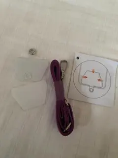 パープル ストラップ スマホストラップ ネックストラップ 長さ調整可能