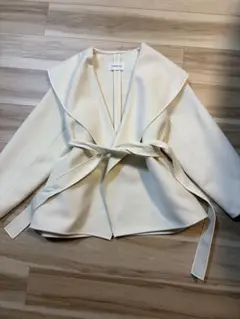 FRAY I.D ショールカラーショートリバーコート アウター ベルト付き