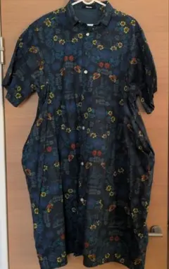 Né-net フラワープリント 半袖シャツ