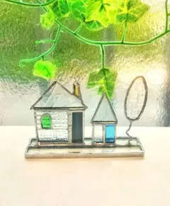 ステンドグラス◇可愛い街並みミニ⑰パネル◇ハンドメイト品 - メルカリ