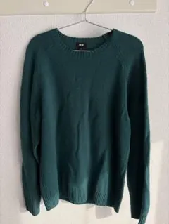 UNIQLO ダークグリーン クルーネック セーター L