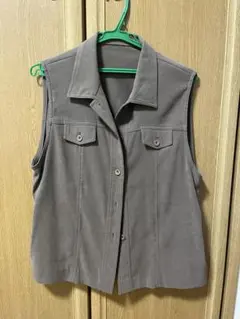 【中古】ベスト ベージュ