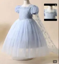 shein ベビードレス 青色 2〜3y 1回のみ着用✨