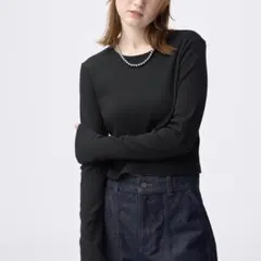 リブクロップドt ジーユー