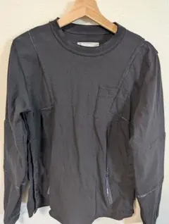 ​極美品 sacai 21AW サイドジップ ロンT 黒 2 カットソー サカイのサムネイル