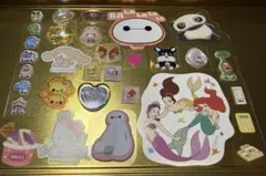 【29】カラフルキャラクター ステッカーセット　おすそわけ　ボンドロ　おはじき