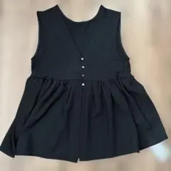 ノースリーブ　チュニック　ブラック