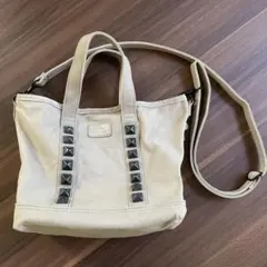 ヒステリックグラマー スタッズ付き キャンバス トートバッグ 2WAY