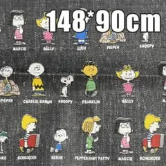 オックス ナイロン 生地 スヌーピー ハンドメイド 手芸 エコバッグ ブラック