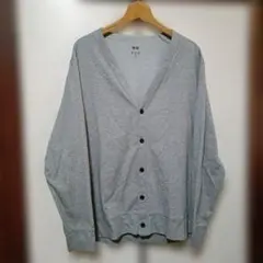 美品 XL ユニクロ エアリズムUVカットカーディガン グレー