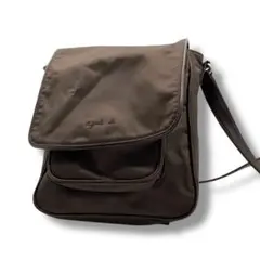 Agnes b ブラウン ナイロン ショルダーバッグ