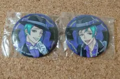 ツイステ　V2アート　ジェイド　フロイド　缶バッジ　ガチャ　寮服　カプ缶